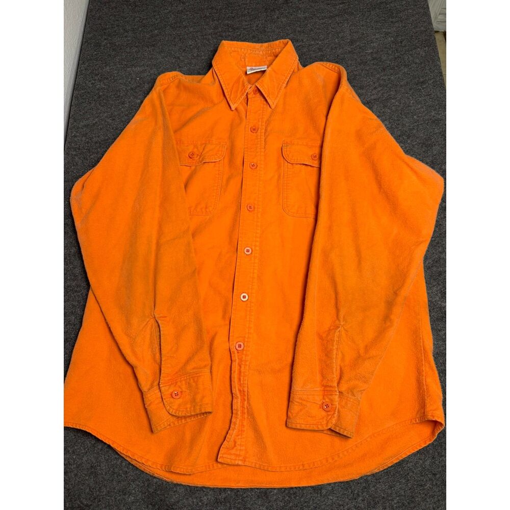 Vintage Prentiss outdoors Orange men's Size XL Long sleeve Button-down Shirt